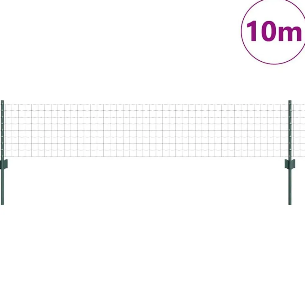 vidaXL Clôture avec poteau 0,4 x 10 m Acier et PVC