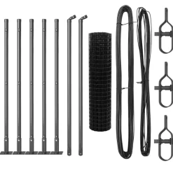 vidaXL Clôture avec poteau 0,4 x 10 m Acier et PVC