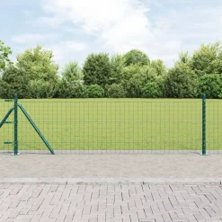 vidaXL Clôture avec poteau 0,4 x 10 m Acier et PVC