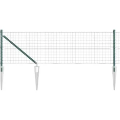 vidaXL Clôture avec poteau 0,4 x 10 m Acier et PVC