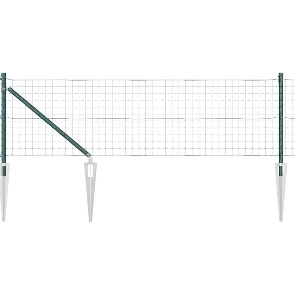 vidaXL Clôture avec poteau 0,4 x 10 m Acier et PVC