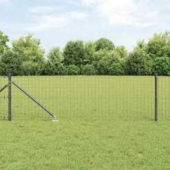 vidaXL Clôture avec poteau 0,4 x 10 m Acier et PVC