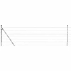 Clôtures & Barrières-vidaXL Clôture avec poteau Argenté 0,4 x 10 m Acier Acier galvanisé