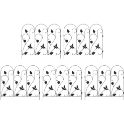 Clôtures & Barrières-vidaXL Clôture de jardin 5 pcs Acier Noir