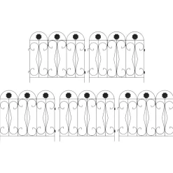 vidaXL Clôture de jardin 5 pcs Acier