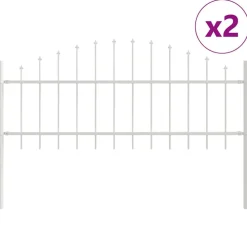 vidaXL Clôture de jardin 2 pcs 170 x 140 cm