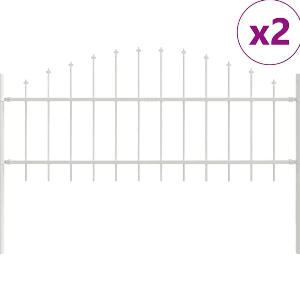 vidaXL Clôture de jardin 2 pcs 170 x 140 cm