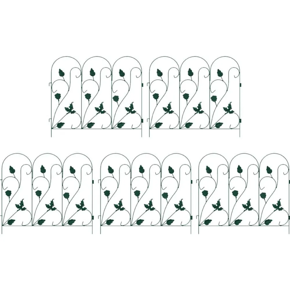 Clôtures & Barrières-vidaXL Clôture de jardin 5 pcs Acier Vert