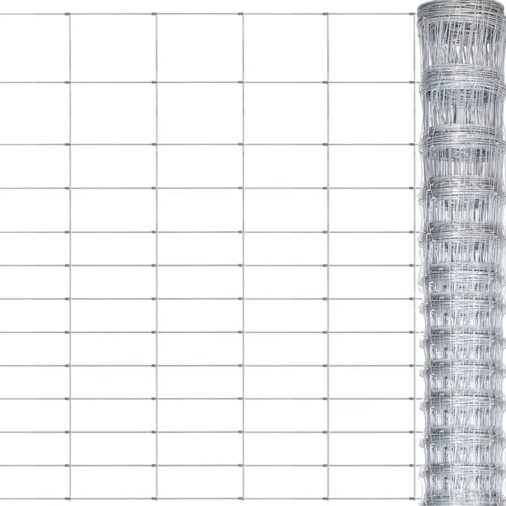 vidaXL Clôture de jardin Acier galvanisé 50x1,5 m Argenté