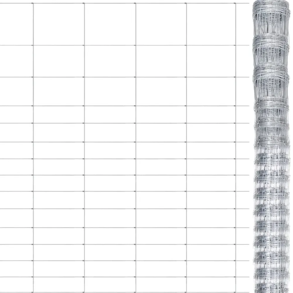 vidaXL Clôture de jardin Acier galvanisé Argenté 50x1,6 m