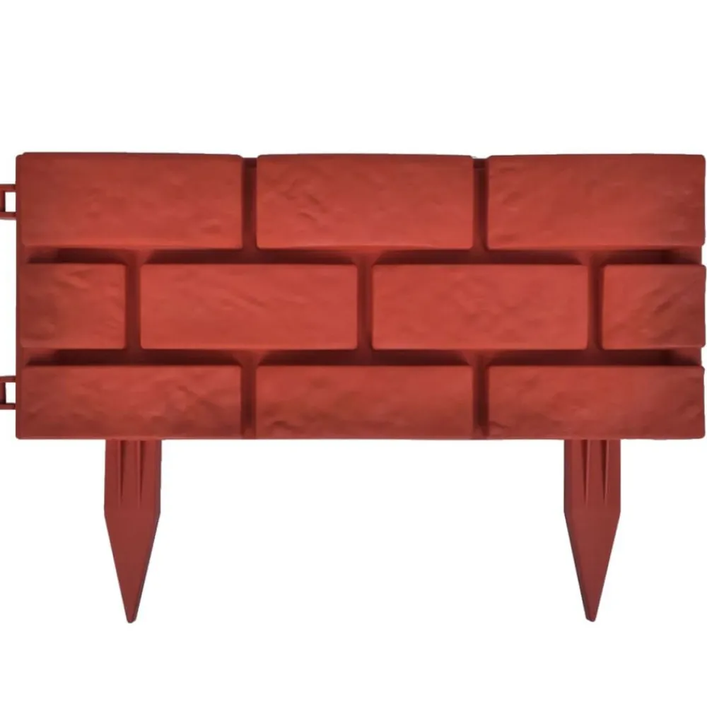 Clôtures & Barrières-vidaXL Clôture de jardin avec design de briques 11 pcs