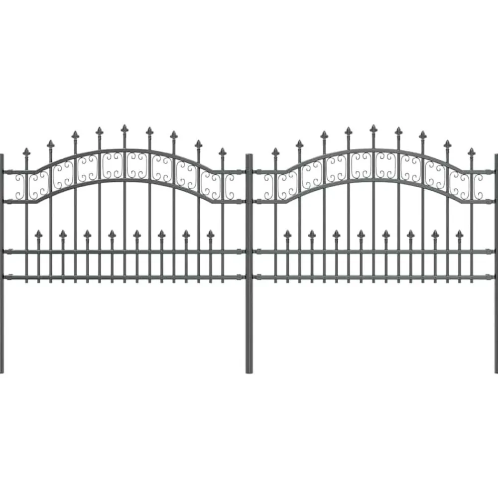 vidaXL Clôture de jardin Kampen Gris 240 x 118 cm