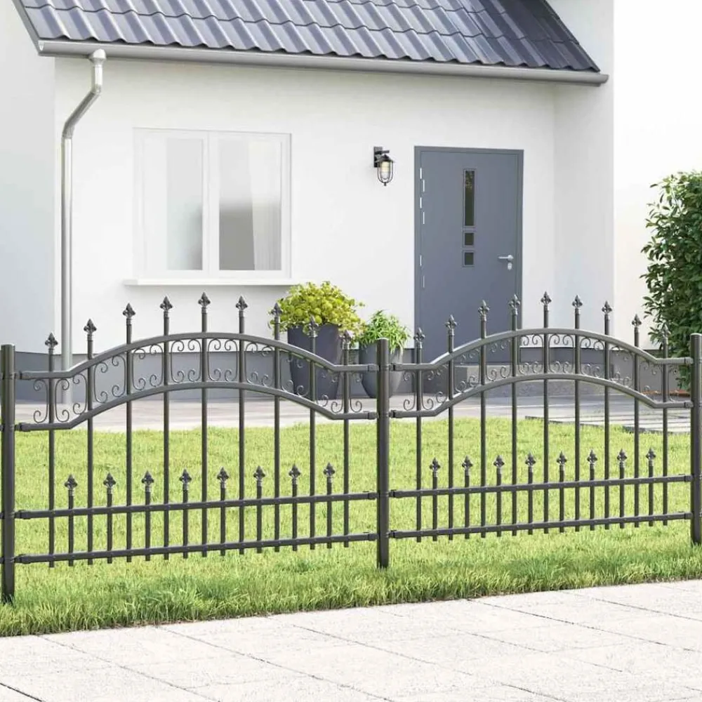 vidaXL Clôture de jardin Kampen Gris 240 x 118 cm