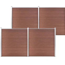 vidaXL Clôture de jardin WPC 699x186 cm