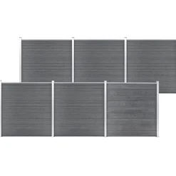 Clôtures & Barrières-vidaXL Clôture de jardin WPC 1045x186 cm Gris