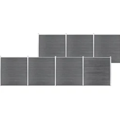 Clôtures & Barrières-vidaXL Clôture de jardin WPC 1218x186 cm Gris