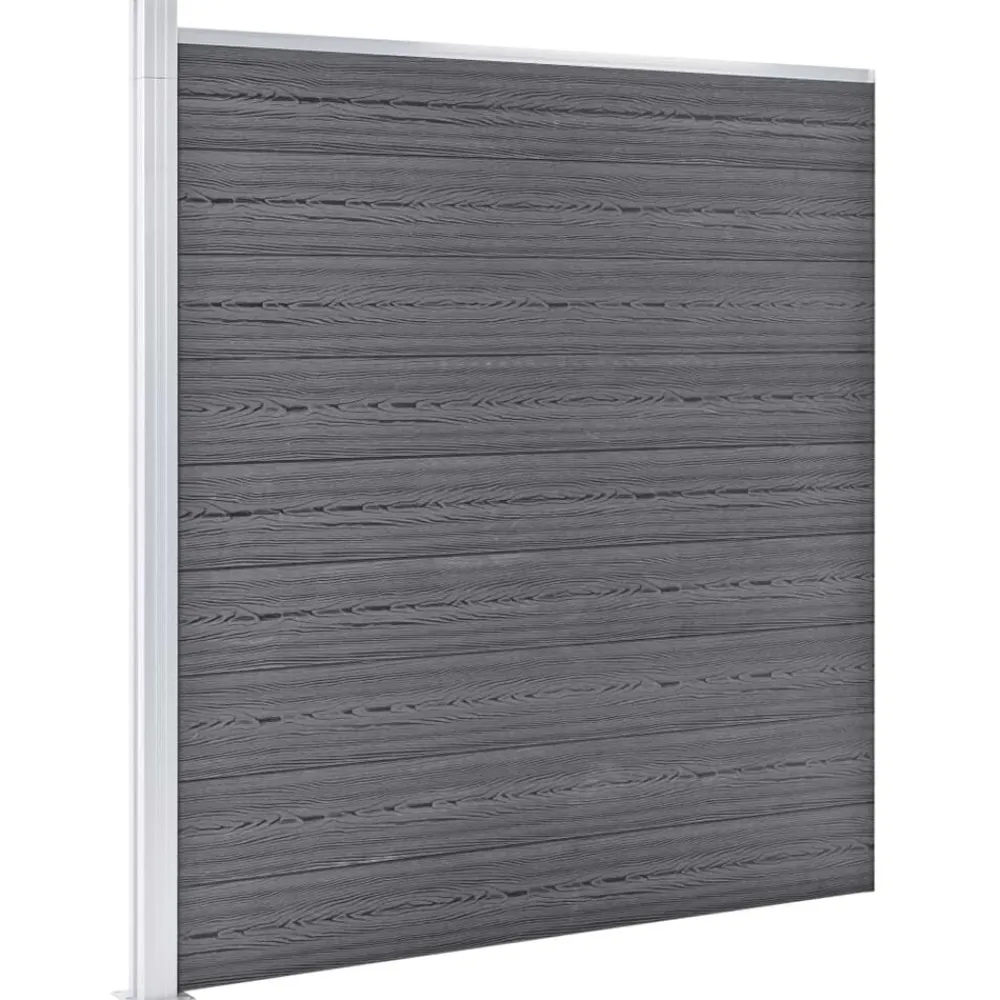 Clôtures & Barrières-vidaXL Clôture de jardin WPC 1218x186 cm Gris