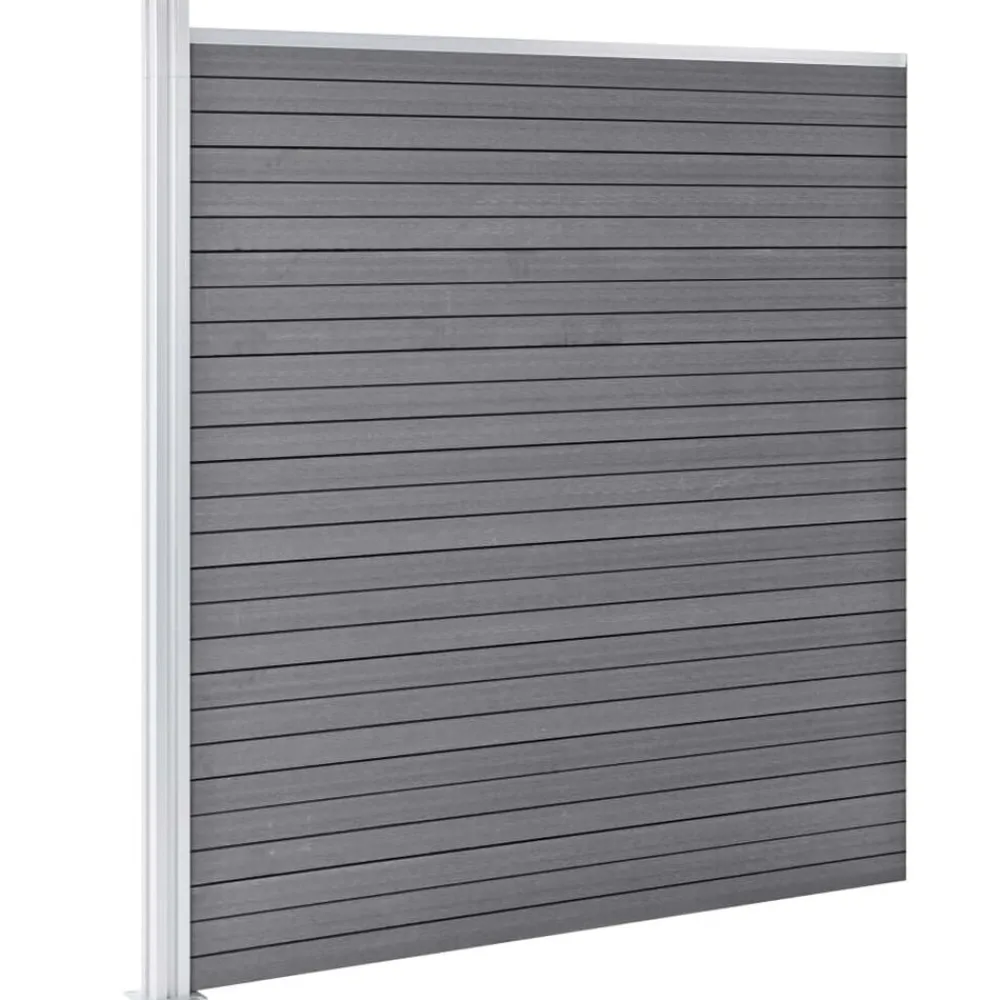 Clôtures & Barrières-vidaXL Clôture de jardin WPC 1218x186 cm Gris