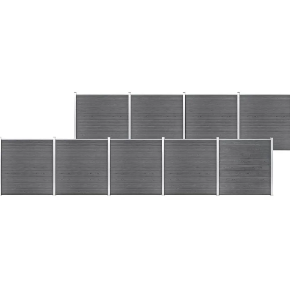 Clôtures & Barrières-vidaXL Clôture de jardin WPC 1564x186 cm Gris