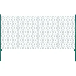 Clôtures & Barrières-vidaXL Clôture en grillage métallique avec poteaux Acier 25x0,5 m Vert