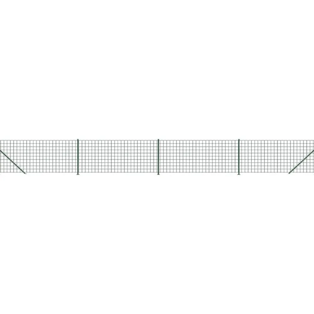 vidaXL Clôture en treillis métallique avec bride 0,8x10 m