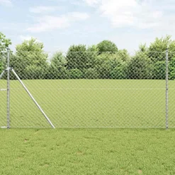 Clôtures & Barrières-vidaXL Clôture en treillis métallique 10 x 1 m Acier galvanisé Argenté