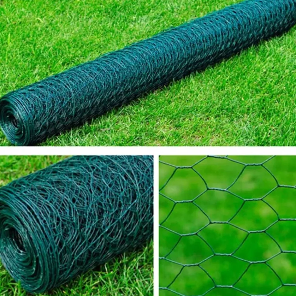 vidaXL Clôture en treillis acier hexagonal 1x25 m foncé