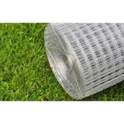Clôtures & Barrières-vidaXL Clôture en treillis acier galvanisé carré 1x25 m Argenté