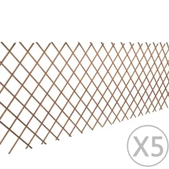 vidaXL Clôture en treillis de saule 5 pcs 180x90 cm