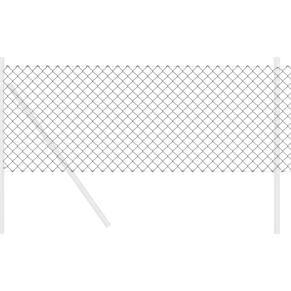 vidaXL Clôture en treillis métallique 25 x 0,4 m Acier