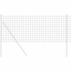 Clôtures & Barrières-vidaXL Clôture Euro 0,4 x 10 m Fer revêtu de PVC Gris