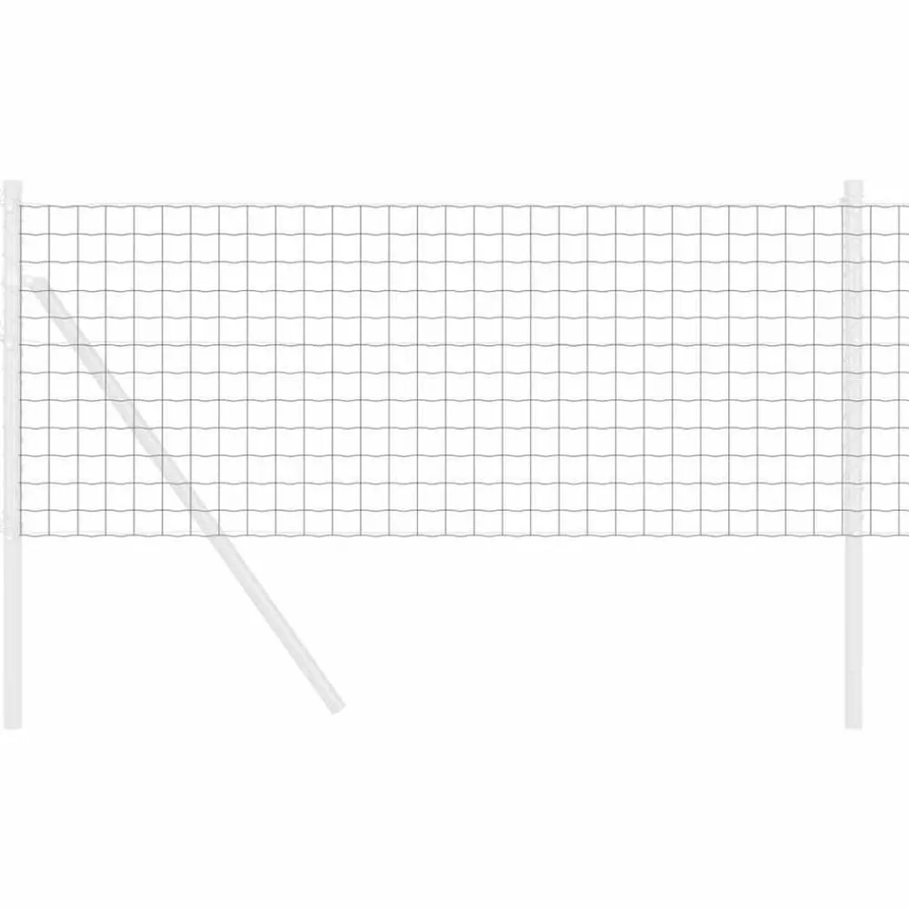 Clôtures & Barrières-vidaXL Clôture Euro 0,4 x 10 m Fer revêtu de PVC Gris