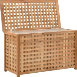 Produits Ménagers-vidaXL Coffre de blanchisserie 77,5x37,5x46,5 cm Bois massif de noyer