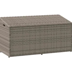 vidaXL Coffre de rangement de jardin 110 x 50 x 58 cm Résine tressée