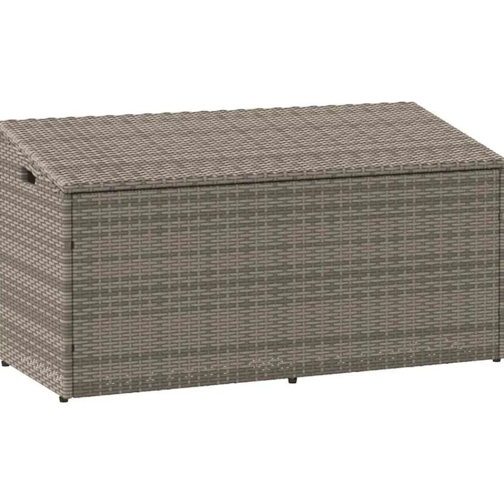 vidaXL Coffre de rangement de jardin 110 x 50 x 58 cm Résine tressée