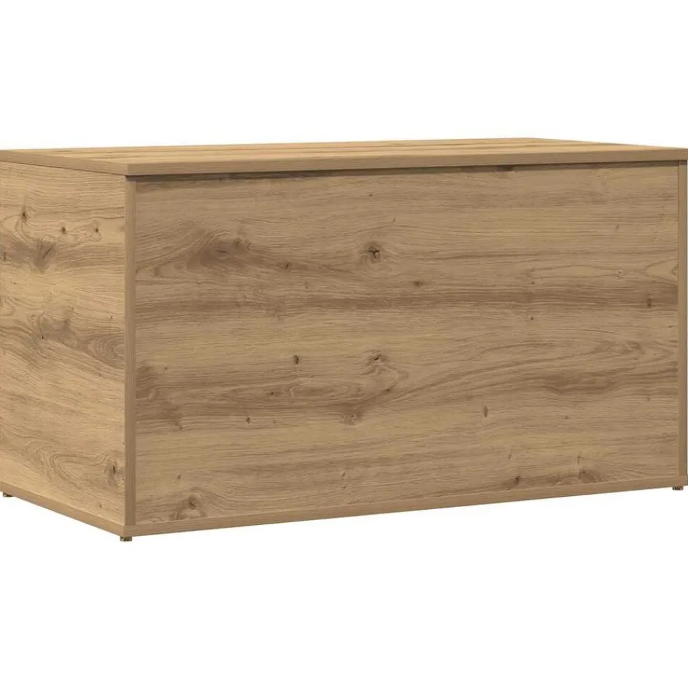 vidaXL Coffre de rangement chêne artisanal 84x42x46 cm bois ingénierie