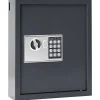 vidaXL Coffre-fort numérique Gris foncé 30 x 10 x 36,5 cm Acier