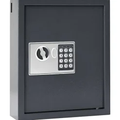 vidaXL Coffre-fort numérique Gris foncé 30 x 10 x 36,5 cm Acier