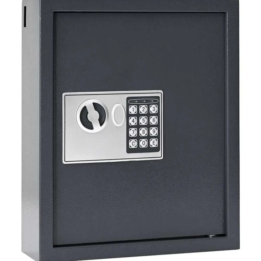 vidaXL Coffre-fort numérique Gris foncé 30 x 10 x 36,5 cm Acier