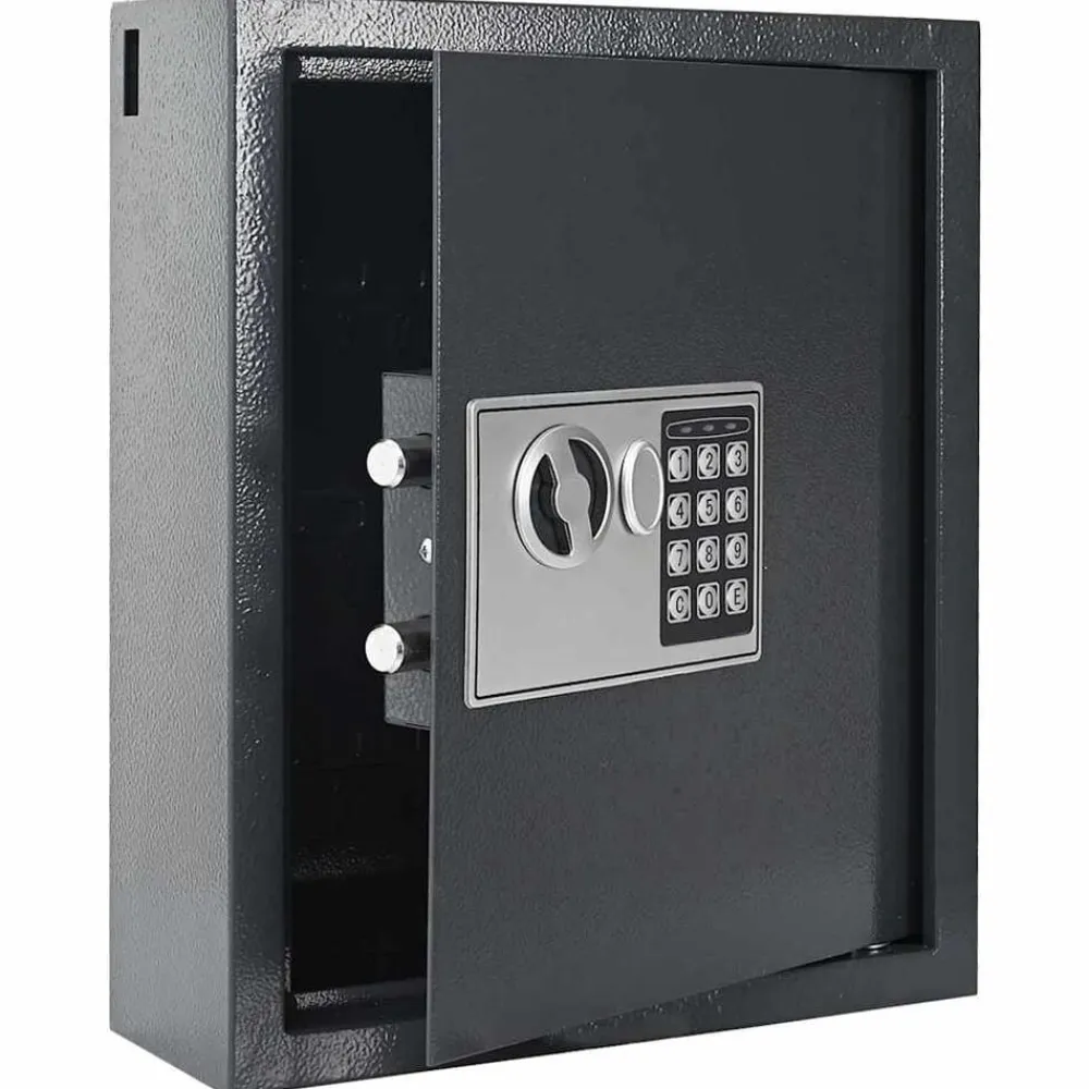 vidaXL Coffre-fort numérique Gris foncé 30 x 10 x 36,5 cm Acier