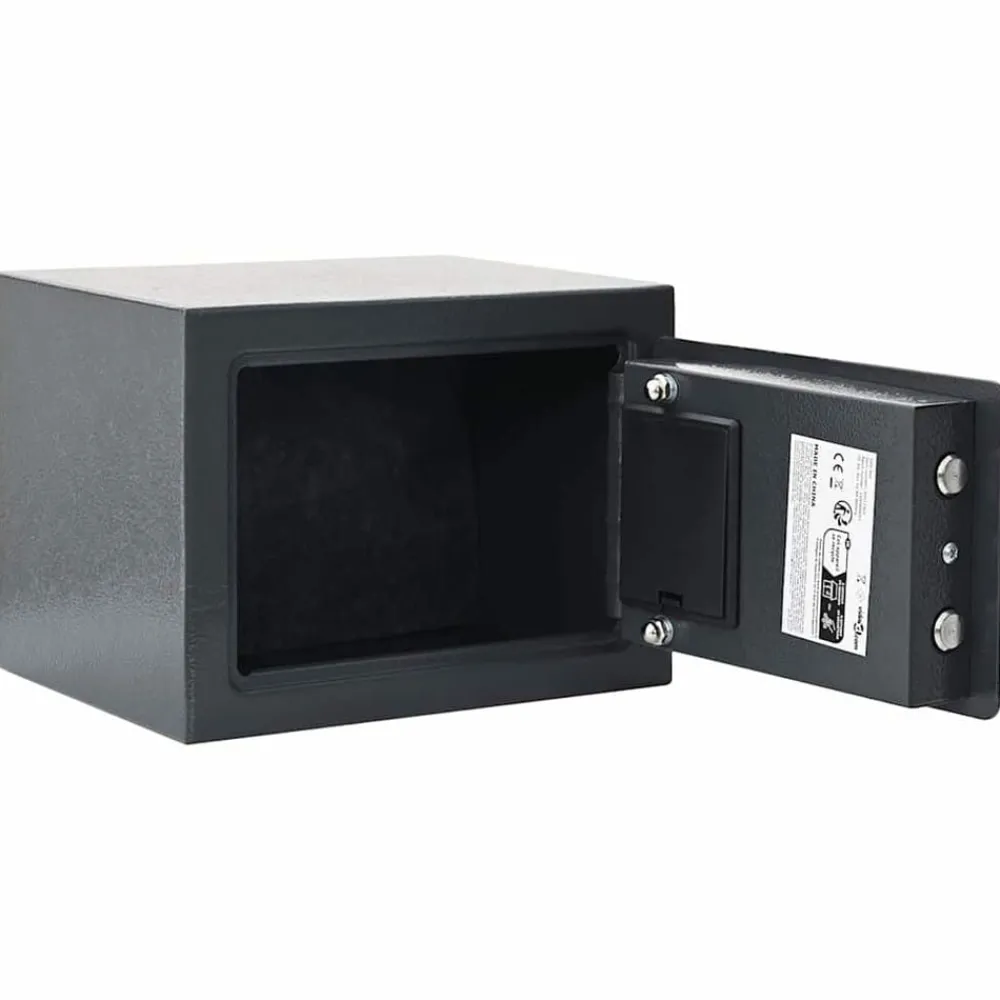 Sécurité À Domicile & Au Bureau-vidaXL Coffre-fort numérique Gris foncé 23 x 17 x 17 cm Acier