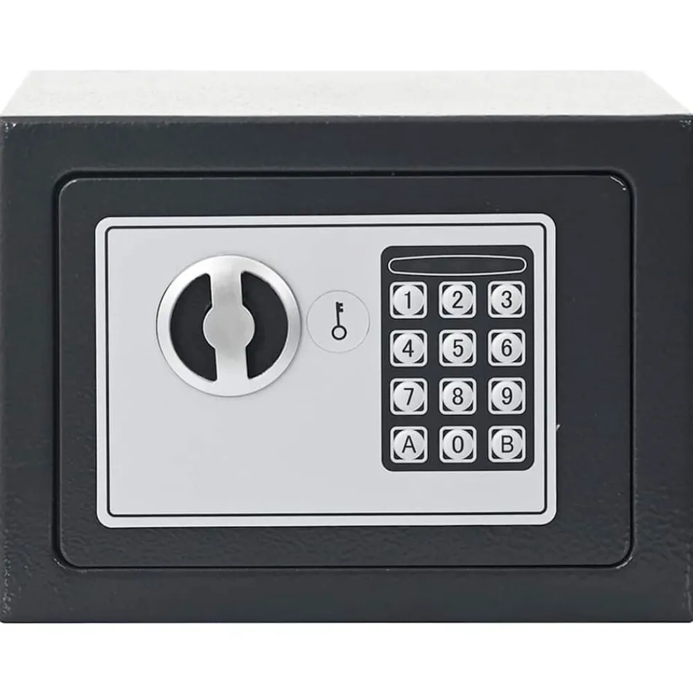 Sécurité À Domicile & Au Bureau-vidaXL Coffre-fort numérique Gris foncé 23 x 17 x 17 cm Acier