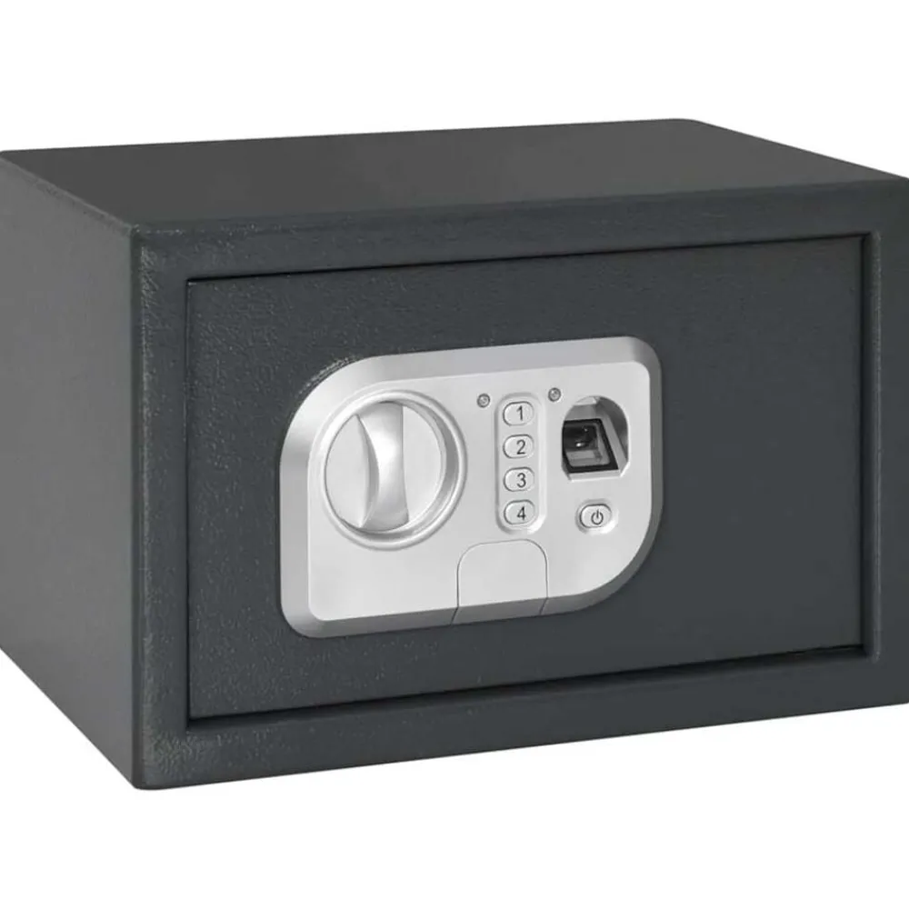Sécurité À Domicile & Au Bureau-vidaXL Coffre-fort numérique Gris foncé 31 x 20 x 20 cm Acier