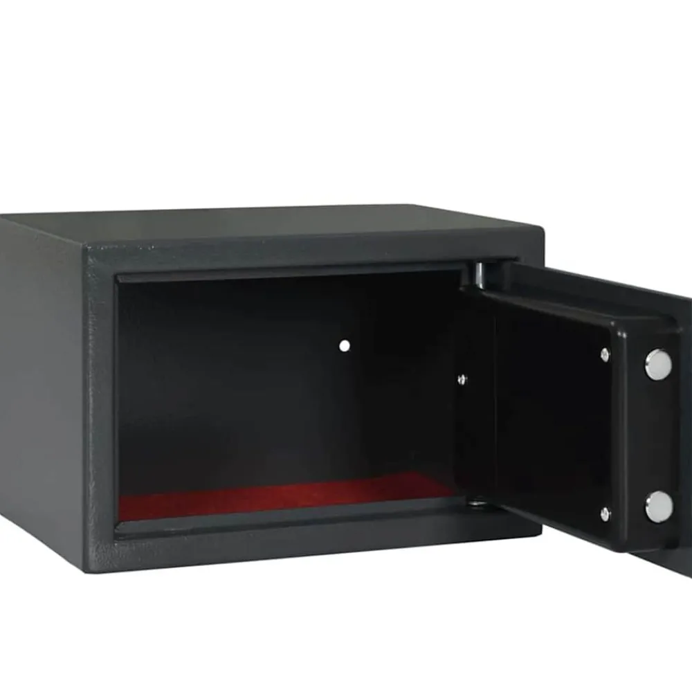 Sécurité À Domicile & Au Bureau-vidaXL Coffre-fort numérique Gris foncé 31 x 20 x 20 cm Acier