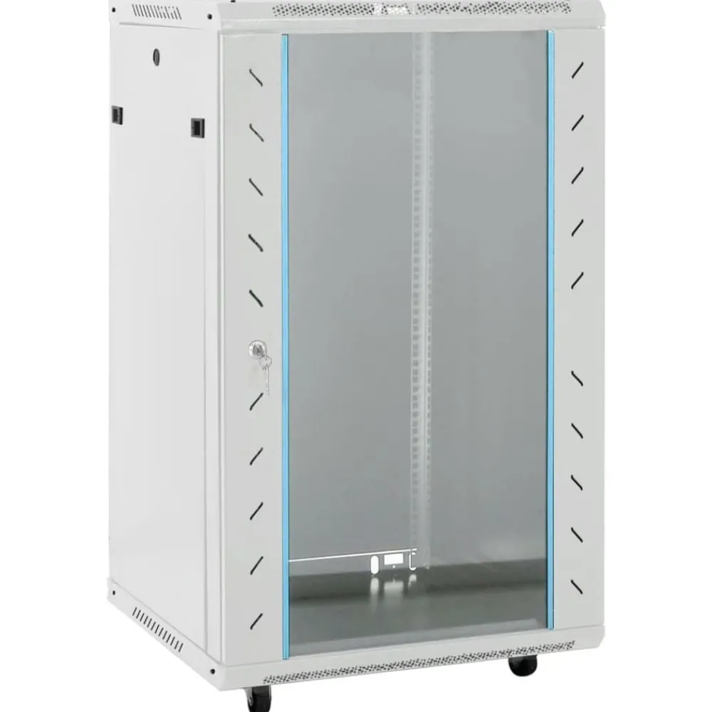 Appareils Électroniques-vidaXL Coffret de réseau à pieds pivotants 18U 19" IP20 60x60x100 cm Gris