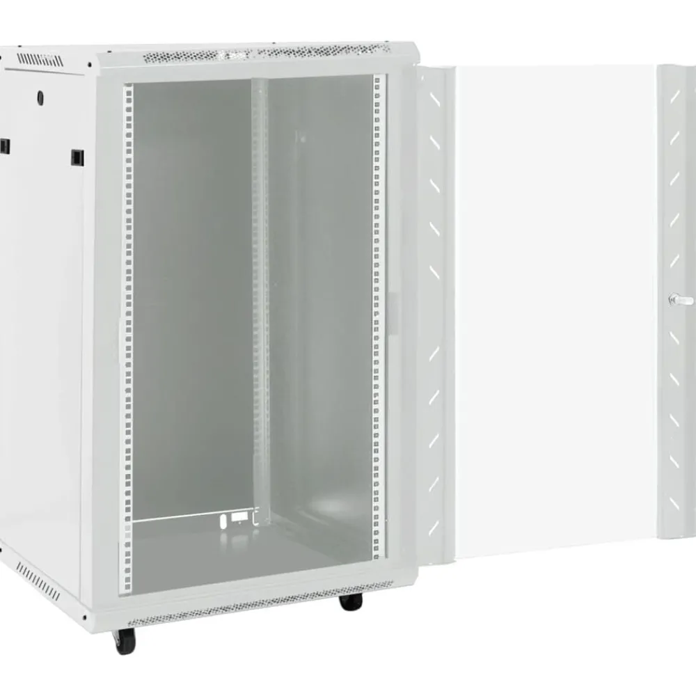 Appareils Électroniques-vidaXL Coffret de réseau à pieds pivotants 18U 19" IP20 60x60x100 cm Gris