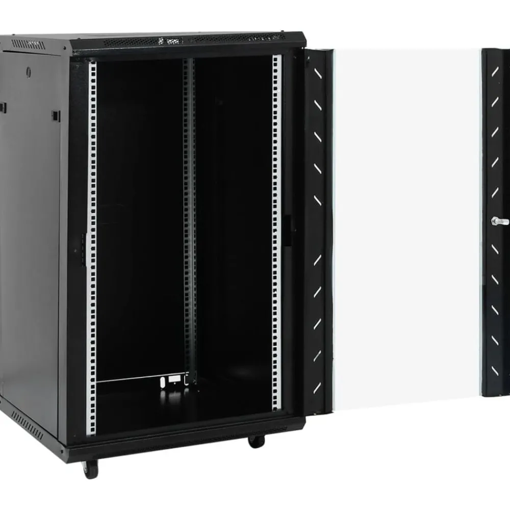 vidaXL Coffret de réseau à pieds pivotants 18U 19" IP20 60x60x100 cm