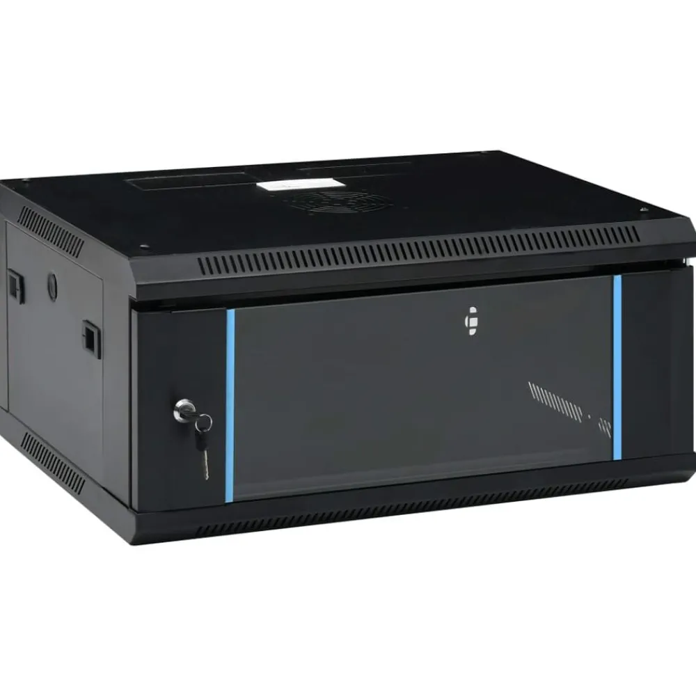 Appareils Électroniques-vidaXL Coffret de réseau mural 4U 19" IP20 600x450x285 mm Noir