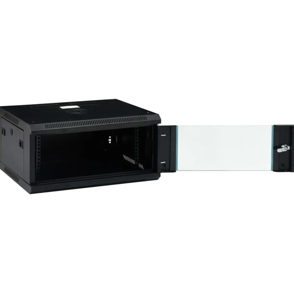 Appareils Électroniques-vidaXL Coffret de réseau mural 4U 19" IP20 600x450x285 mm Noir