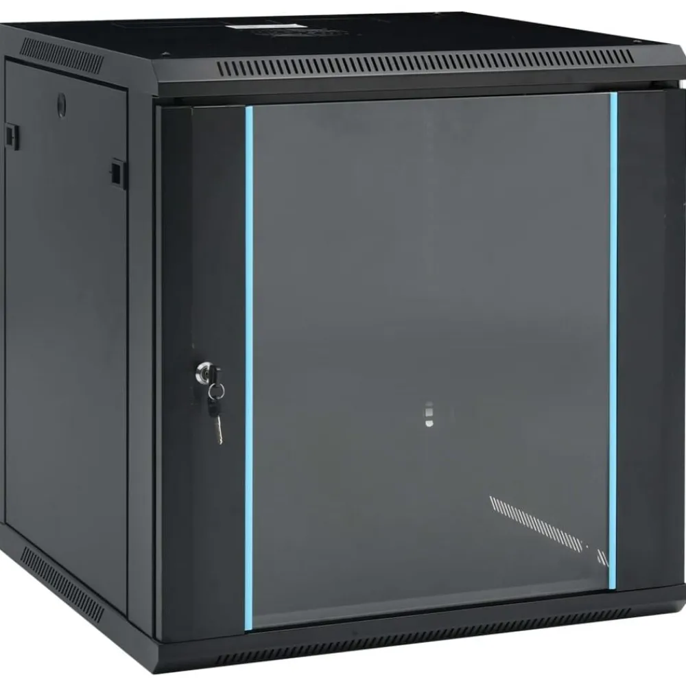 vidaXL Coffret de réseau mural 12U 19" IP20 600x600x640 mm